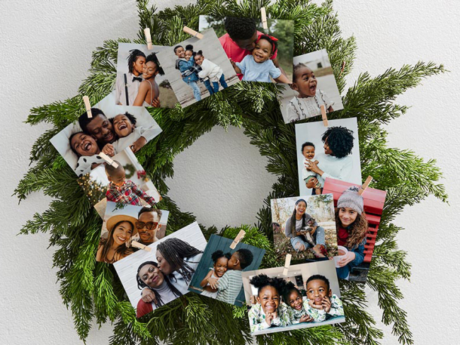 Evergreen Photo Wreath